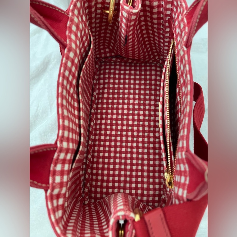 Prada Red Canvas Tote Bag - Picture 10 of 16